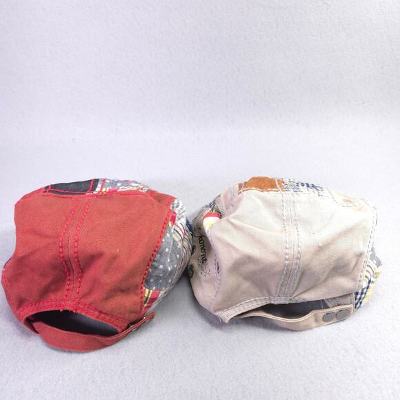 2 Jamont Flat Newsboy Caps Patchwork Multi Color Adjustable Cotton Cabbie - Picture 8 of 12